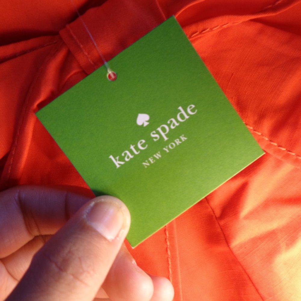 Kate Spade Bright Orange Cotton Linen Culottes - Picture 3 of 12